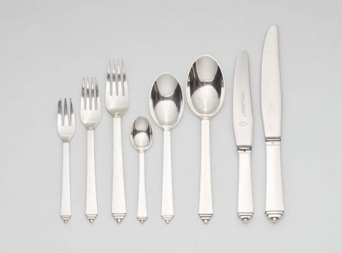 A Georg Jensen silver cutlery set no. 15