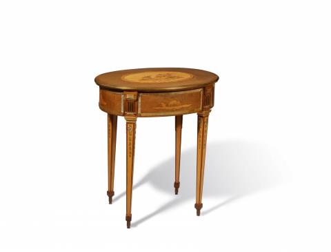 David Roentgen - An oval working table by David Roentgen