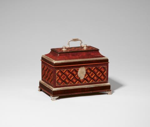 Abraham Roentgen - A box with silver-plated mounts by Abraham Roentgen