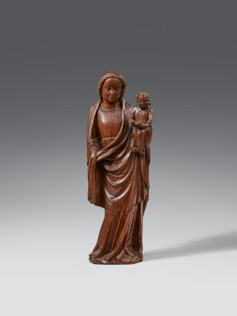 Upper Rhine-Region - A carved wooden figure of the Virgin and Child, presumably Upper Rhine Region, around 1380/1390