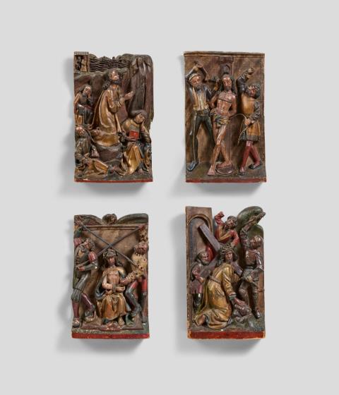  Central Germany - Four reliefs with scenes from the Passion, presumably central German, second half 15th century