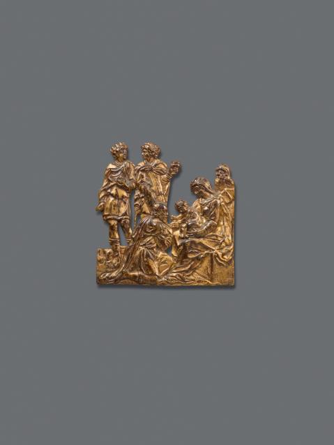  Venice - A Venetian bronze relief with the Adoration of the Magi, second quarter 16th century