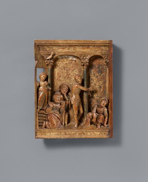 German late 16th century - Two late 16th century German carved wood reliefs with scenes from the Passion