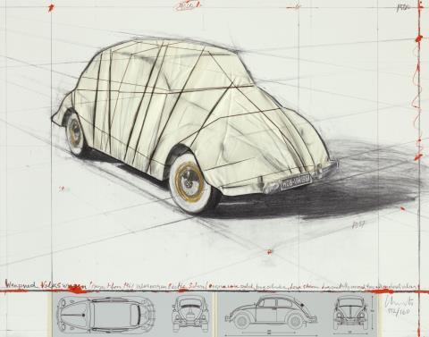 Christo - Wrapped Volkswagen, Project for 1961 Volkswagen Beetle Saloon