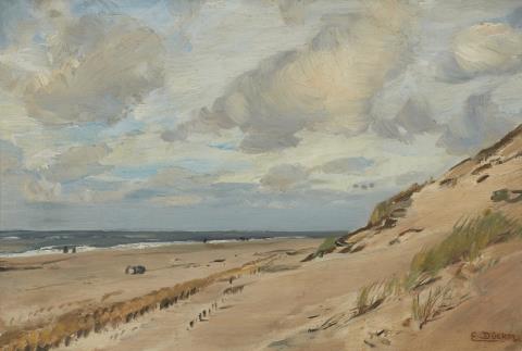 Eugène Gustav Dücker - A Beach on the North Sea Coast