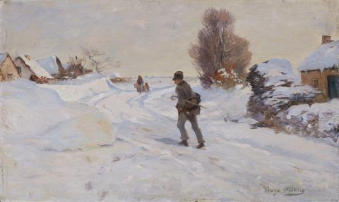 Hugo Mühlig - Dorflandschaft im Schnee