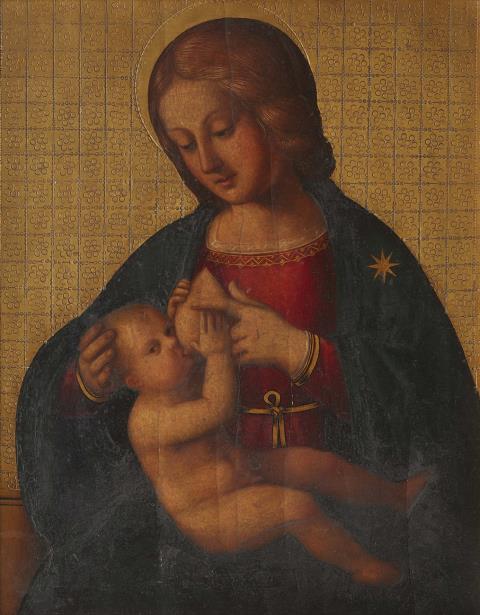 Bernardino Pinturicchio - Madonna mit Kind auf Goldgrund,