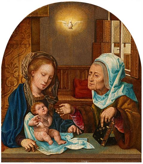  Master of the Lille Adoration - The Virgin and Child with Saint Anne