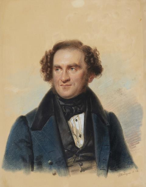 Franz Krüger - Bildnis eines Mannes, vermutlich des Schauspielers Karl Devrient (1797-1872)