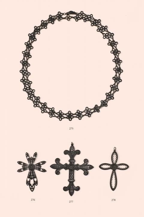Johann Conrad Geiss - A Gothic Revival cast iron cross pendant