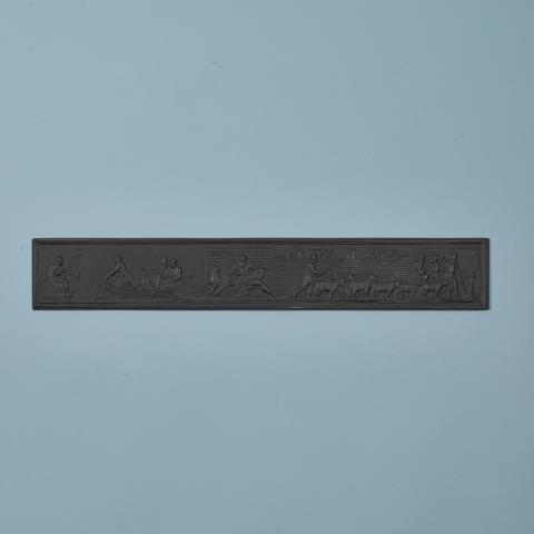 Bertel Thorvaldsen - A rare cast iron ruler with the triumph of Alexander the Great