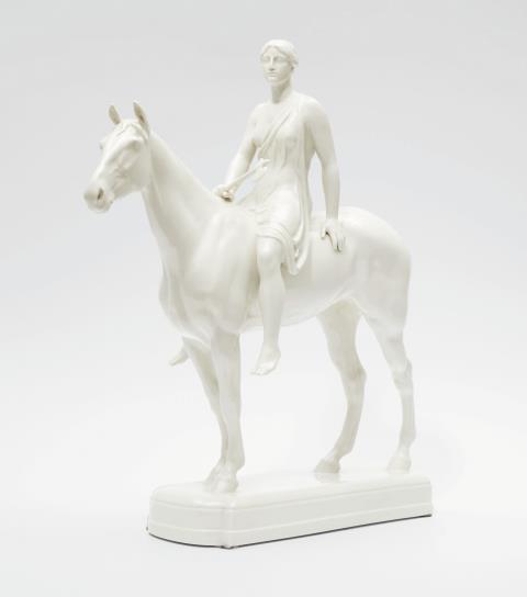 Louis Tuaillon - A Berlin KPM porcelain model of an Amazon