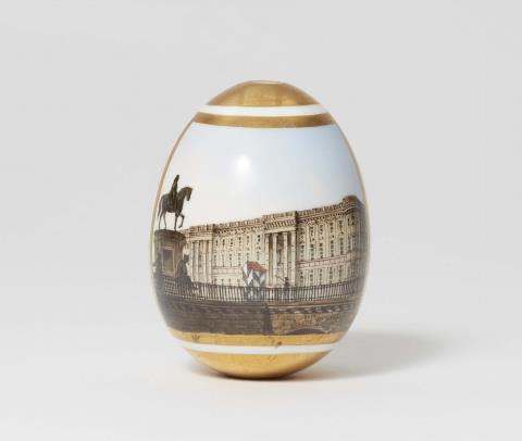 Carl Daniel Freydanck - A Berlin KPM porcelain Easter egg with the Royal Palace in Berlin