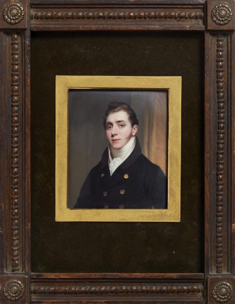 Henry Bone - A portrait miniature of Thomas Roberts jun. Esq.