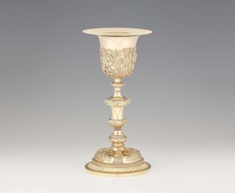 Jean-Charles Cahier - A Parisian Empire silver communion chalice and patene