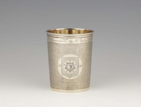 Jean-Louis I Imlin - A Strasbourg silver magistrate's beaker made for the town of Hagenau