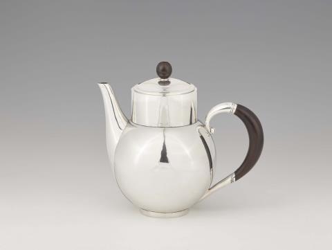 A rare Copenhagen silver coffee pot by Georg Jensen, model no. 533
