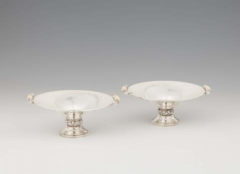 Charles Boyton - A pair of Art Deco silver sweetmeat dishes