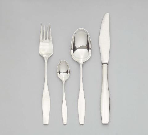 Hans Hansen - A mid-century Kolding silver cutlery set
