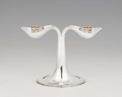 Karl Gustav Hansen - A Kolding silver candlestick by Hans Hansen, model no. HH 485