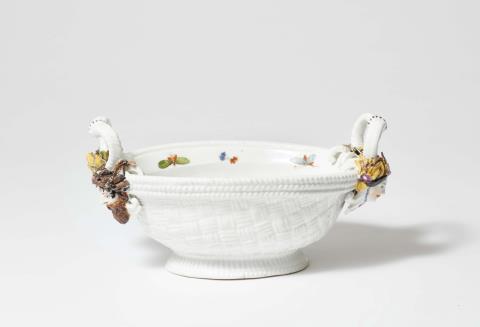 Adam Friedrich von Löwenfinck - A Meissen porcelain basket with seasonal mascarons