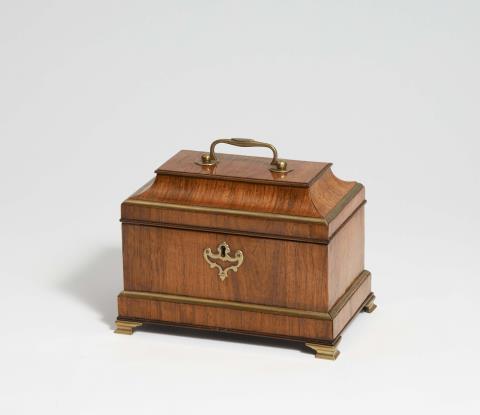 Abraham Roentgen - A rosewood tea caddy by Abraham Roentgen