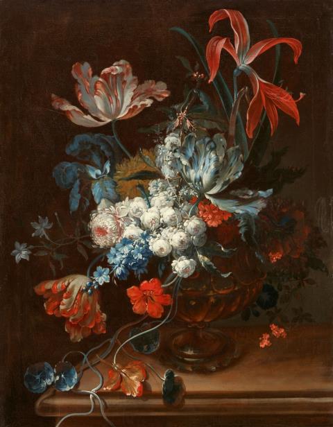 Johann Martin Metz - Still Life with Amaryllis, Tulips, Nasturtiums, Rosa Centifolia, Peonies, Iris, and Hyacinths