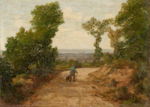 Eugène Boudin - Landscape with Ramblers on a Broad Path