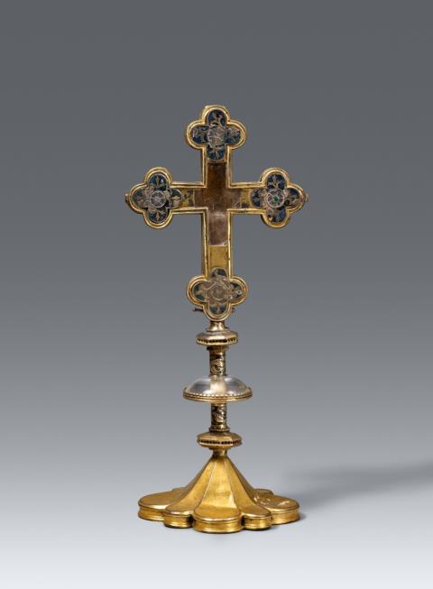 German 15th century - A 15th century German copper reliquary cross