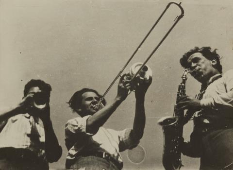 T. Lux Feininger - Members of the Bauhaus band