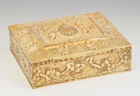 A courtly Parisian silver gilt toilette box