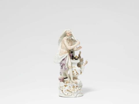 Friedrich Elias Meyer - A Meissen porcelain figure as an allegory of winter