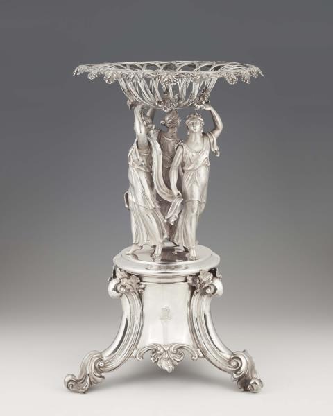 Benjamin Smith III - A large Victorian silver centerpiece