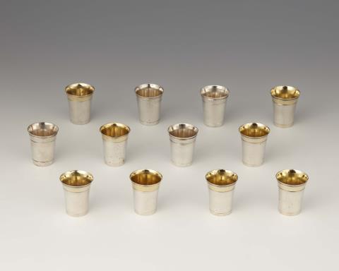 Martin Breuer - Twelve miniature silver beakers