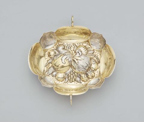 A rare Überlingen silver gilt brandy bowl