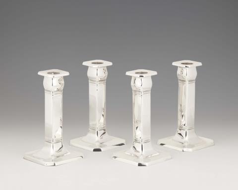 Tiffany & Co. - Four Tiffany silver candlesticks