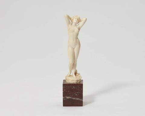 Johann Philipp Ferdinand Preiss - An German carved ivory figure of a woman
