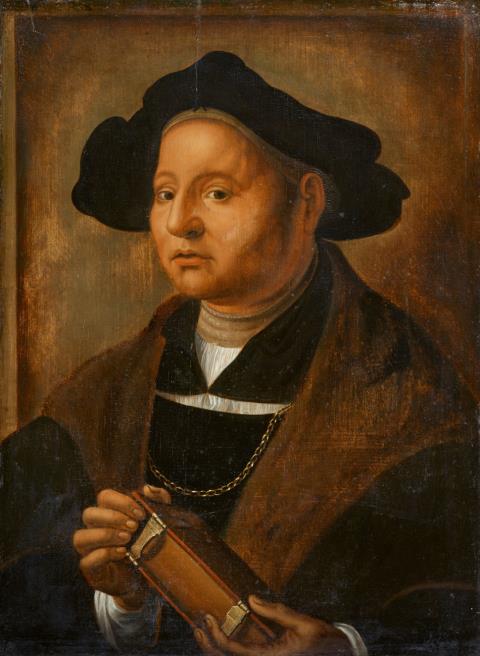 Deutscher Meister um 1530 - Bildnis eines Gelehrten