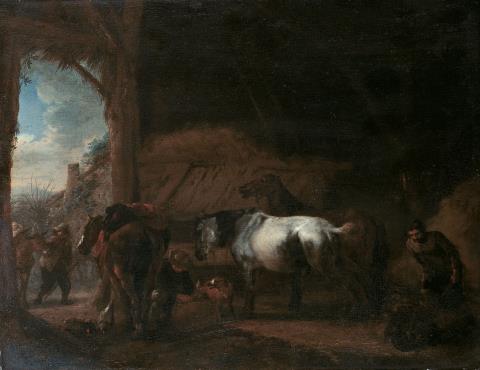Philips Wouwerman - Small Horse Stable