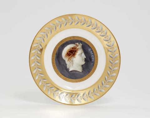 A rare Sèvres porcelain plate from a dessert service for Duke Nikolai Petrovich Romanzoff/ Roumiantsev