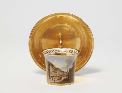  Vienna, Imperial Manufactory directed by Matthias Niedermayer - A Royal Vienna porcelain cup with a view of Vienna