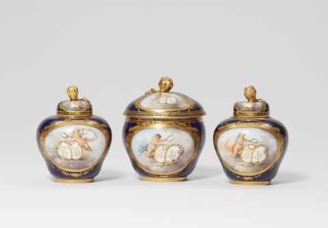 Three items from a Meissen porcelain service with mythological scenes