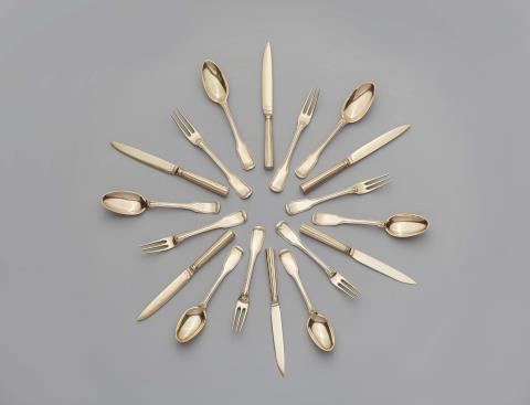 Samuel Bardet - An Augsburg vermeil cutlery set