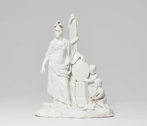 A Höchst porcelain table centrepiece with Pallas Athena