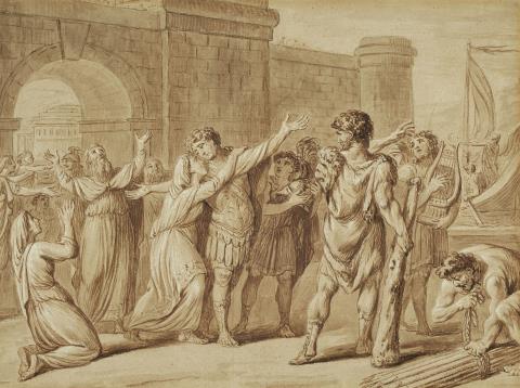 Gaetano Gandolfi - Herkules, Orpheus und Jason brechen auf zur Argonautenfahrt