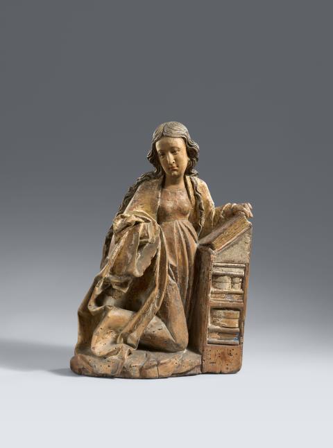 Upper Rhine-Region - A carved limewood figure of the Virgin, Upper Rhine Region, around 1500