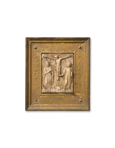 Mechelen - A carved alabaster relief of the Crucifixion, Mechelen, early 17th century