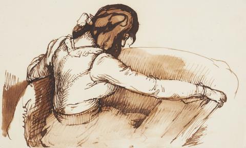 Johann Heinrich Wilhelm Tischbein - Sitzendes Mädchen mit aufgeschlagenem Buch