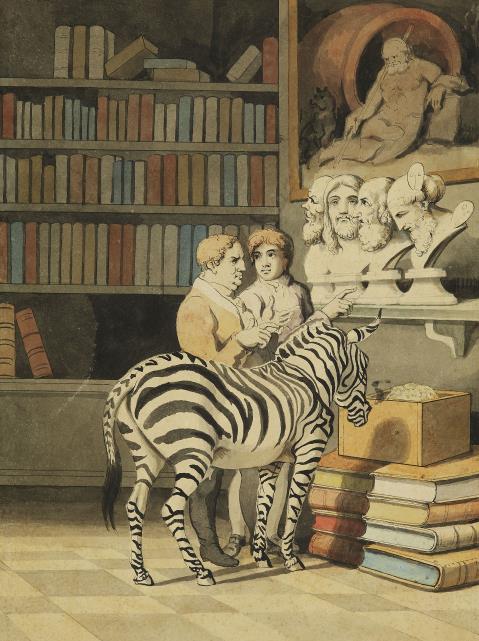 Johann Heinrich Wilhelm Tischbein - The Donkey in the Library