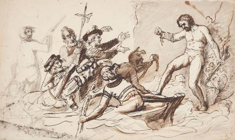Johann Heinrich Wilhelm Tischbein - William Tell flees to his Companions in the Boat